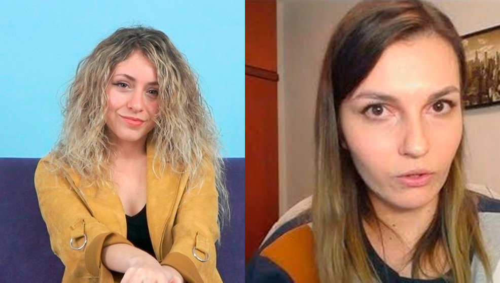 A la izquierda, la demandante, María Rubio, y a la derecha, la 'youtuber' Naya