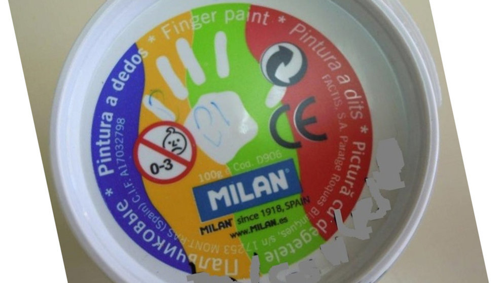Pintura de dedos para niños de la marca Milan