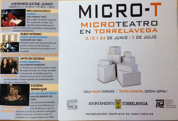 Esta edición de Microteatro finalizará el próximo 3 de julio con las actuaciones de Café de las Artes Teatro, La Machina Teatro y Alberto Pineda.