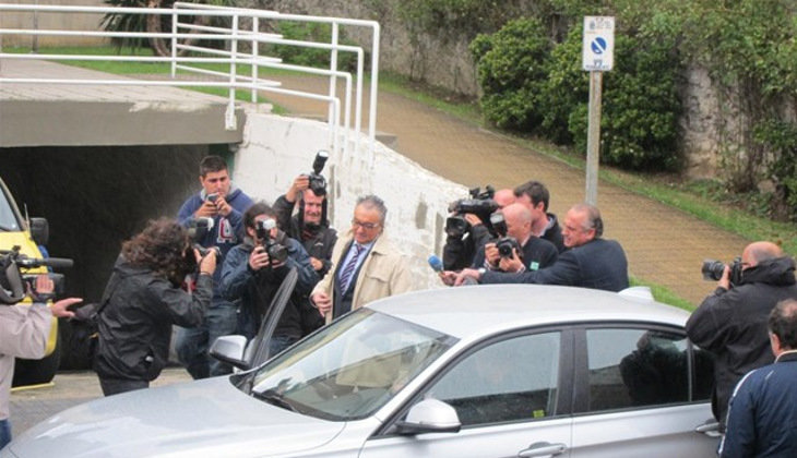 Ángel Lavín a la salida de los juzgados el pasado noviembre