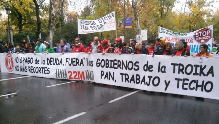 Manifestación de las Marchas de la Dignidad en Madrid