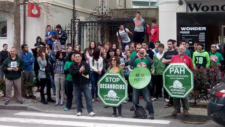 Protesta de la PAH de Santander