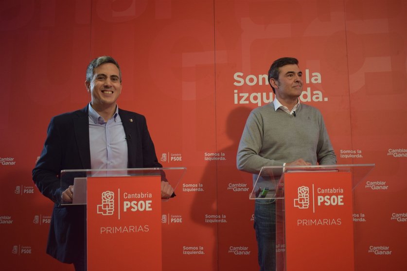 Los dos candidatos a las primarias del PSOE de Cantabria, Pablo Zuloaga y Ricardo Cortés