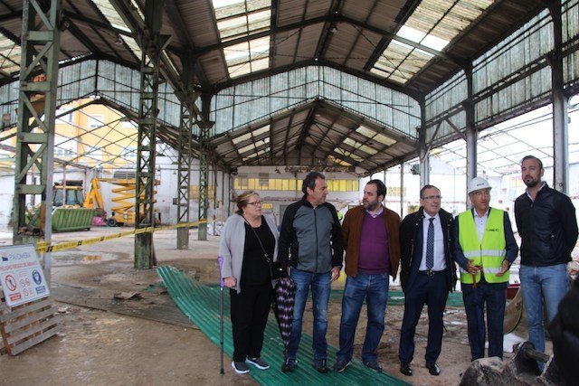 Visita de la demolición de los talleres de Campuzano