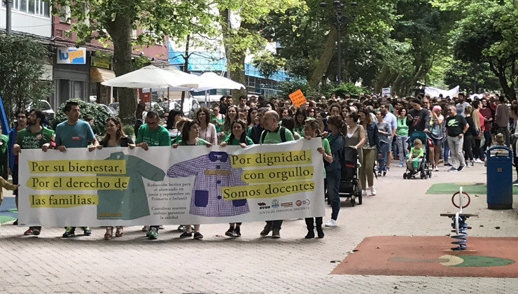 Manifestación de maestros este miércoles en Santander