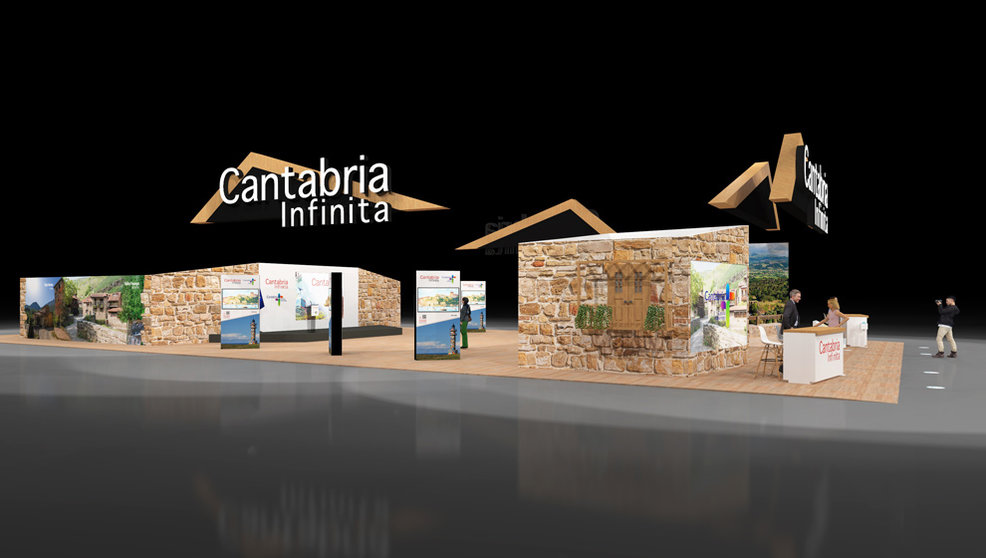 Infografía del stand de Cantabria en FITUR