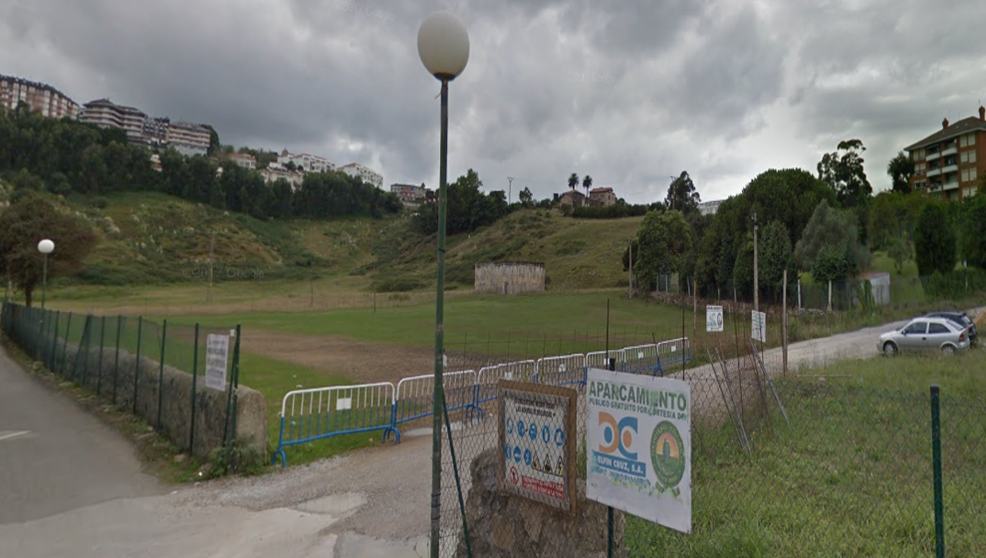 Aparcamiento de La Bárcena en Suances | Foto- Google Maps