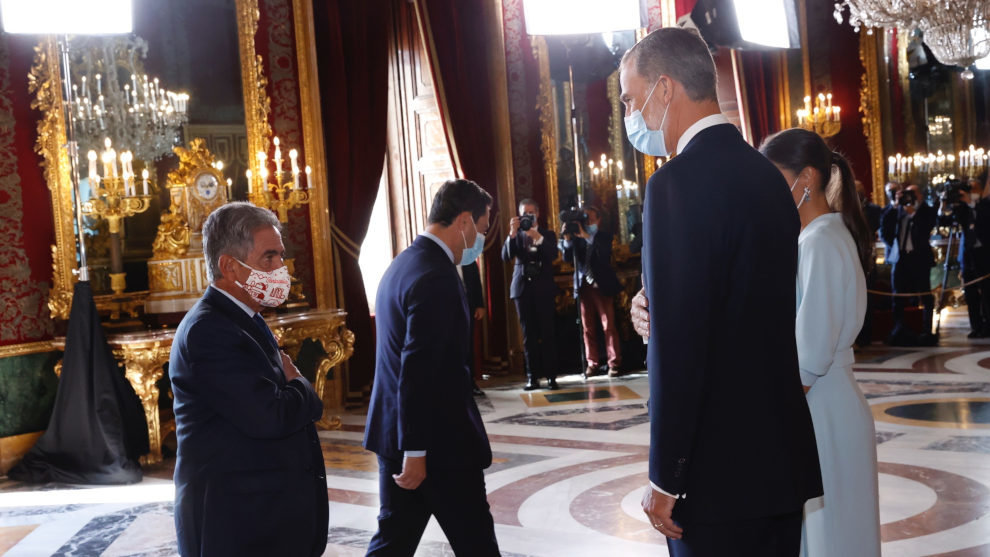 Miguel Ángel Revilla en la recepción oficial ofrecida por los Reyes de España en el Palacio Real