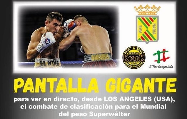Cartel del combate de Sergio García en Los Ángeles
AYUNTAMIENTO DE TORRELAVEGA
03/12/2021