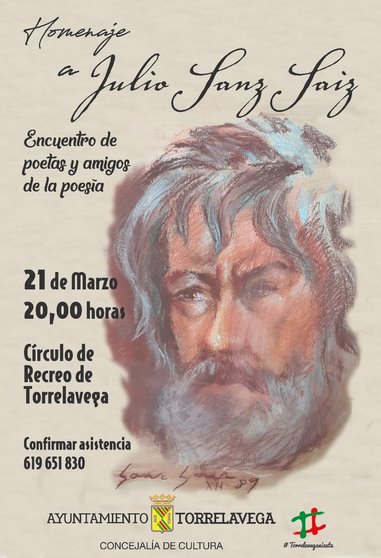 Cartel del homenaje a Julio Sanz Saiz