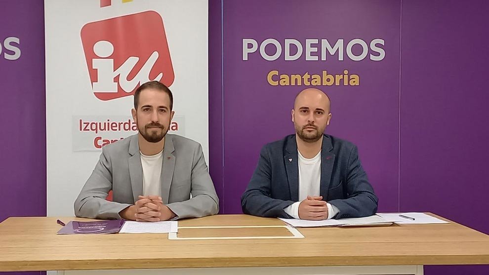  Luis del Piñal e Israel Ruiz Salmón, de Podemos e IU Cantabria