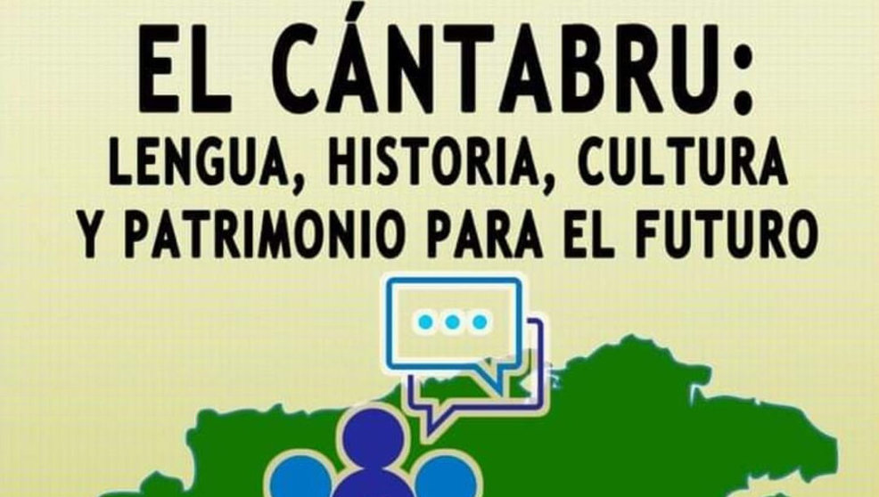 Detalle del cartel de la charla-coloquio 'El cántabru- Lengua, historia, cultura y patrimonio para el futuro'