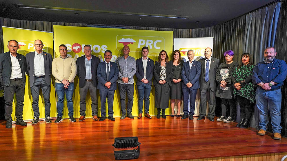 El presidente de Cantabria y líder del PRC, Miguel Ángel Revilla, en la presentación de los 14 candidatos a las alcaldías de la comarca Asón-Agüera