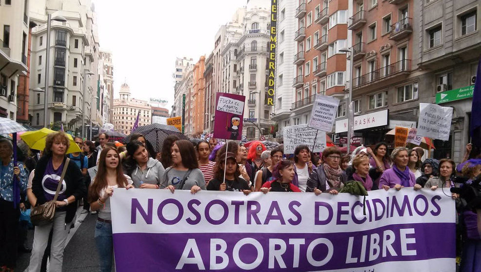 Manifestación en favor del aborto