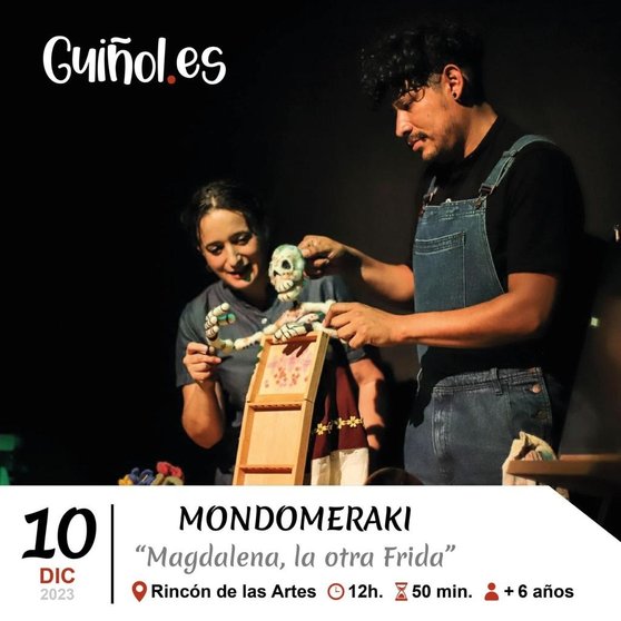 Cartel de la actuación de Mondomeraki en el Festival de Títeres de Torrelavega
