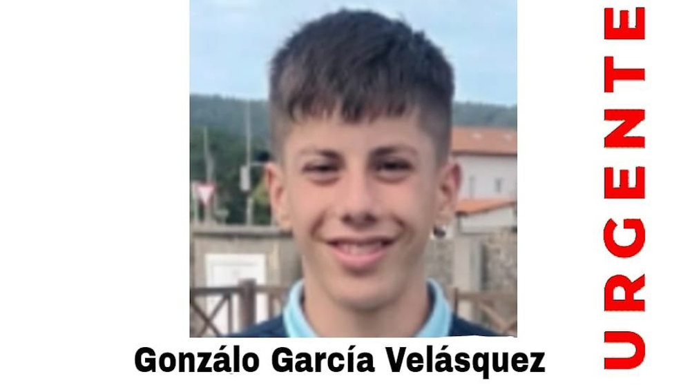 Cartel de la desaparición del menor de 15 años Gonzalo García