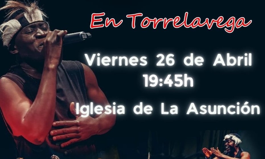 Cartel del concierto solidario de gospel que acogerá la Iglesia de la Asunción de Torrelavega