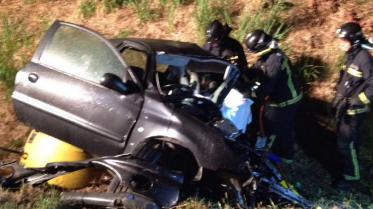 Fallece un hombre de 34 años tras chocar contra un kamikaze en la A-67, a la altura de Barreda