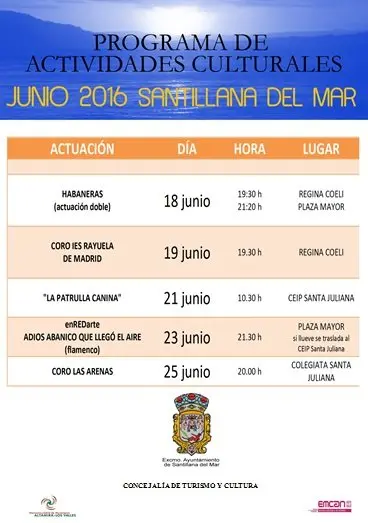 PROGRAMA DE ACTIVIDADES CULTURALES