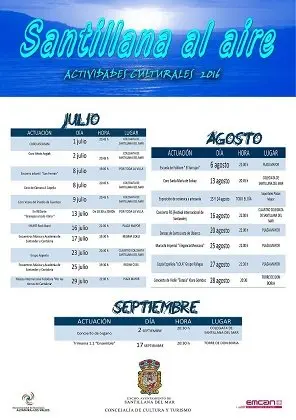 "Santillana al aire" se celebrar&aacute; durante todo el mes de julio en el municipio