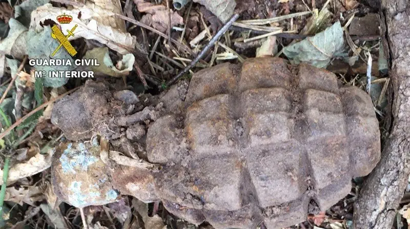 La granada era de las llamadas tipo pi&ntilde;a