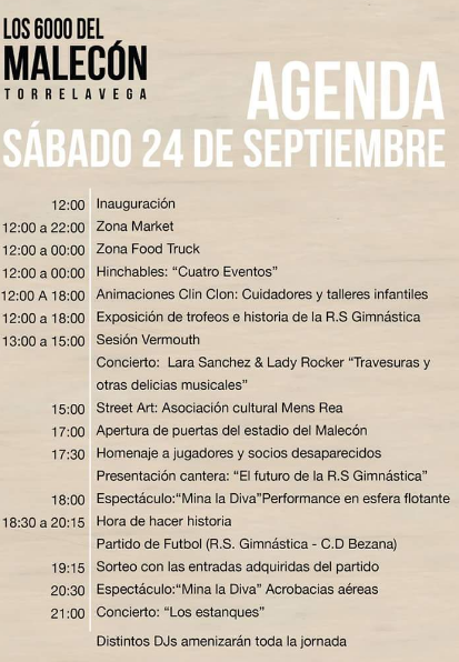 Agenda de los 6.000 de El Malec&oacute;n