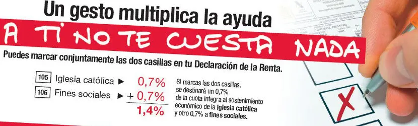 Campa&ntilde;a de la Iglesia durante la declaraci&oacute;n de la renta