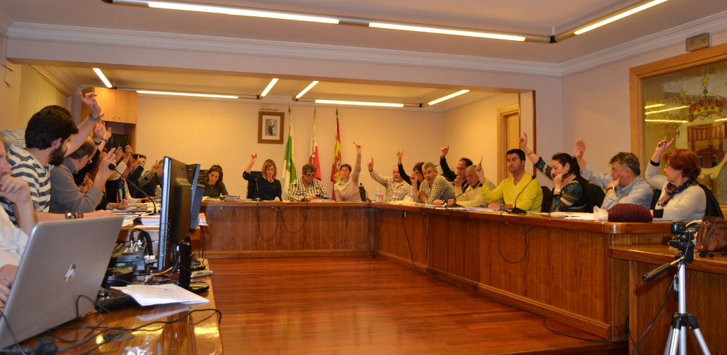 Votaci&oacute;n en el Salon de Plenos del Ayuntamiento