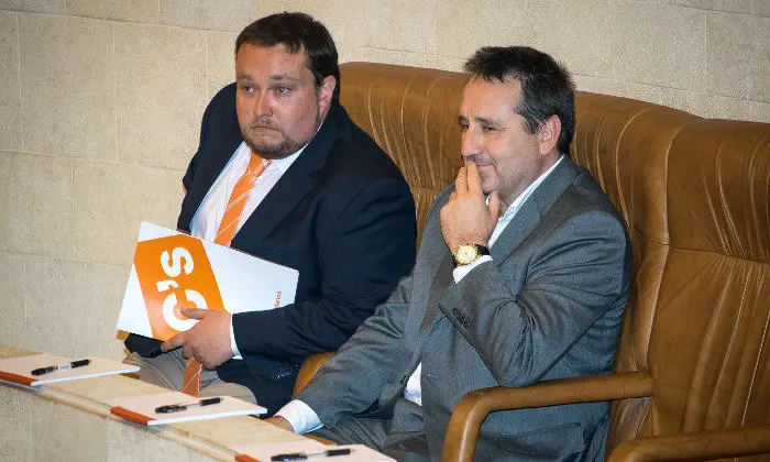 Rub&eacute;n G&oacute;mez y Juan Ram&oacute;n Carrancio, diputados de Cantabria de C's