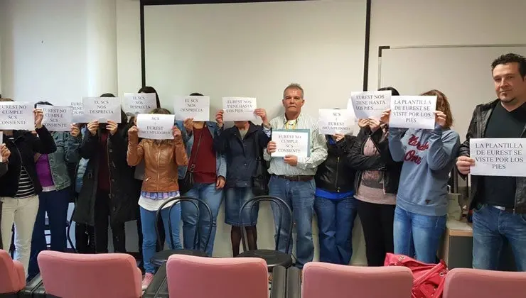 Protesta de los empleados