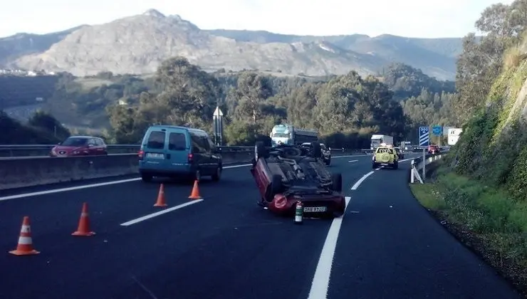 Imagen del coche siniestrado