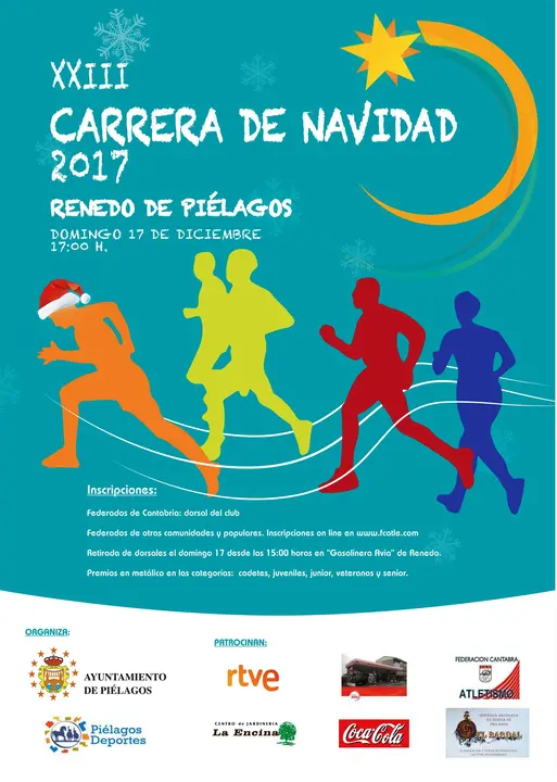 CARTEL XXIII CARRERA DE NAVIDAD AYTO PIÉLAGOS