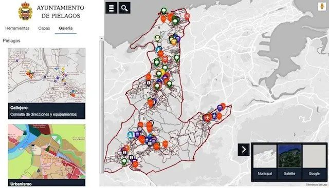 callejero de pi&eacute;lagos