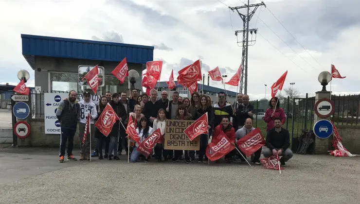Manifestaci&oacute;n de los trabajadores de L&aacute;cteos Santander