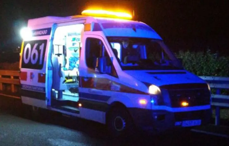 Ambulancia desplazada hasta el lugar