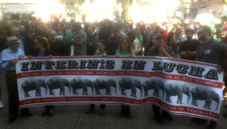 Protesta de interinos este jueves ante la Consejer&iacute;a de Educaci&oacute;n