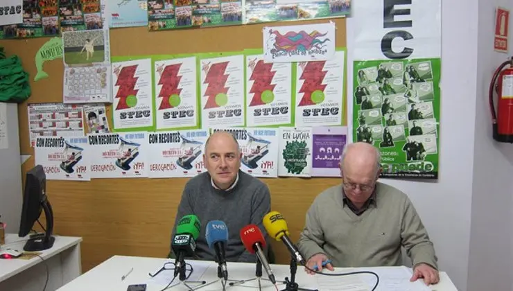 Aguayo y Merino, del STEC, en una imagen de archivo