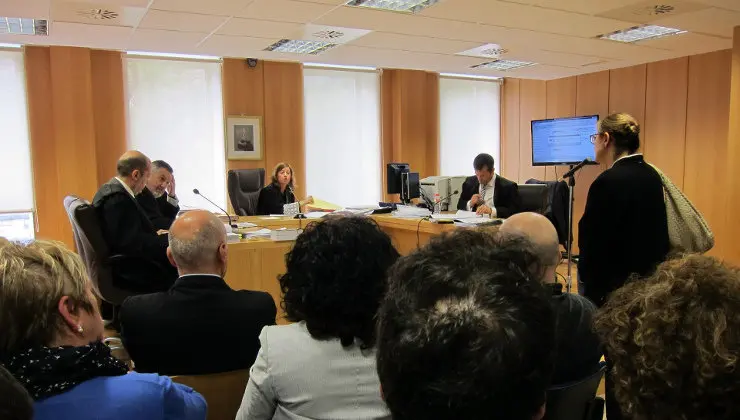 Una imagen del juicio celebrado este martes en Laredo