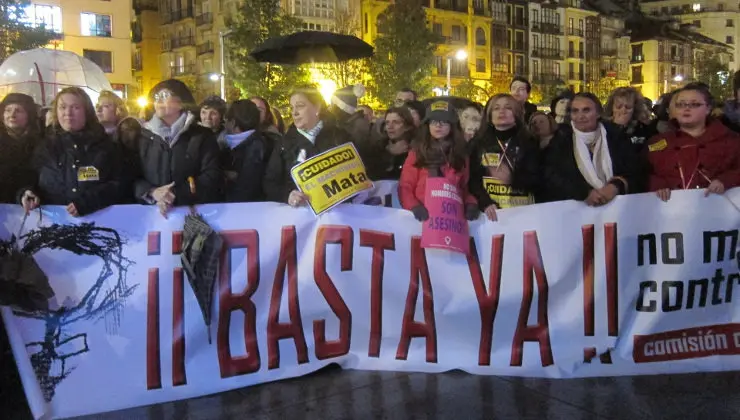 Protesta contra la violencia machista en Santander