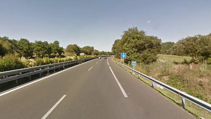 Zona de la A-67 en la que se produjo el siniestro