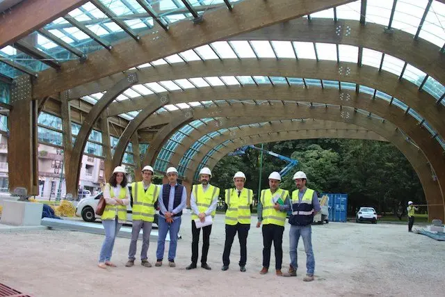 Obras del parque Manuel Barqu&iacute;n de Torrelavega