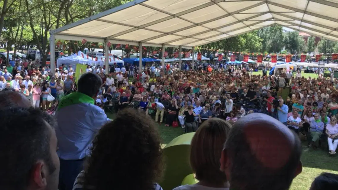 Revilla durante su disurso en la XXV Fiesta del PRC