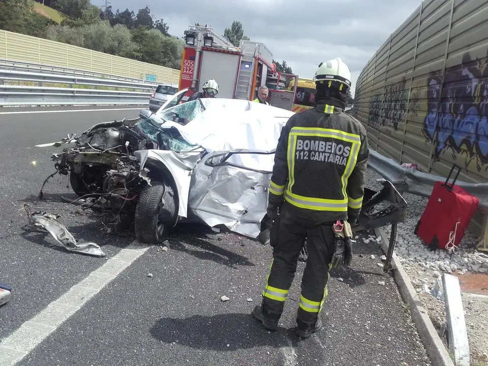 El accidente ha ocurrido en el carril izquierdo
