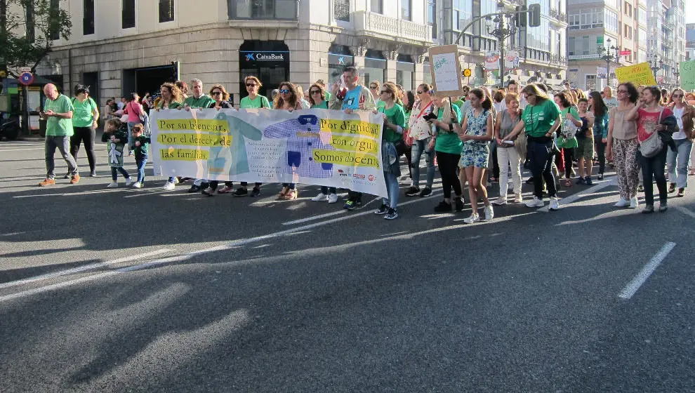 Imagen de archivo de una protesta de maestros