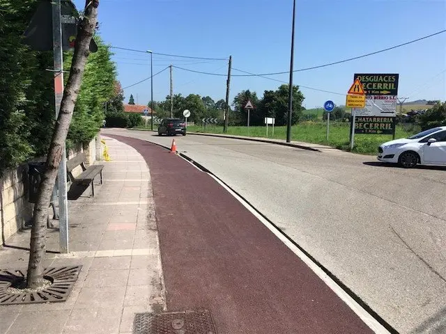 el carril bici de Santiago de Cartes 