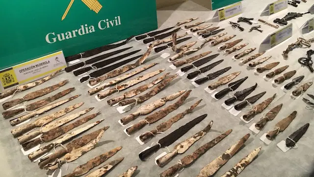 Imagen de las piezas celtib&eacute;ricas recuperadas