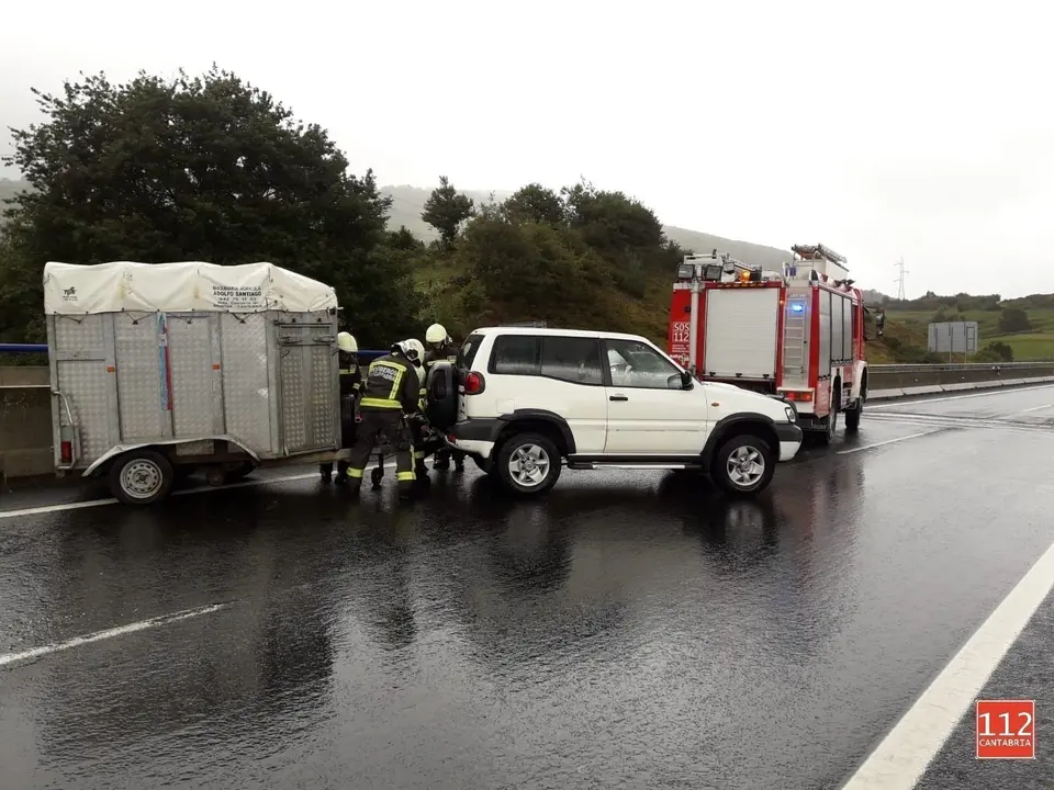 El remolque con dos terneros