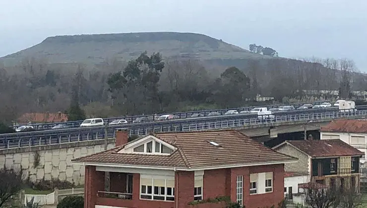 Imagen a&eacute;rea del atasco