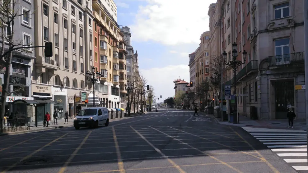 Santander vac&iacute;a durante el confinamiento