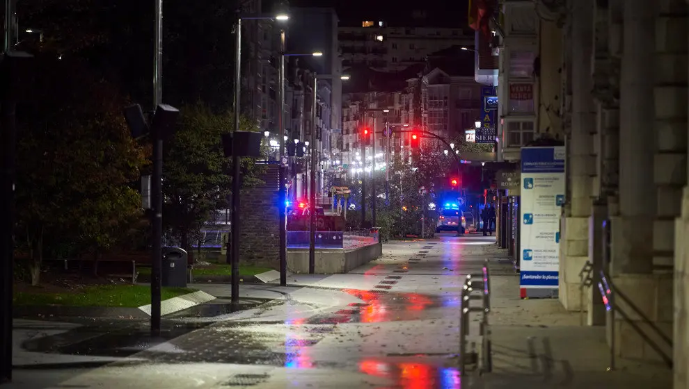 Calle de Santander tras el toque de queda